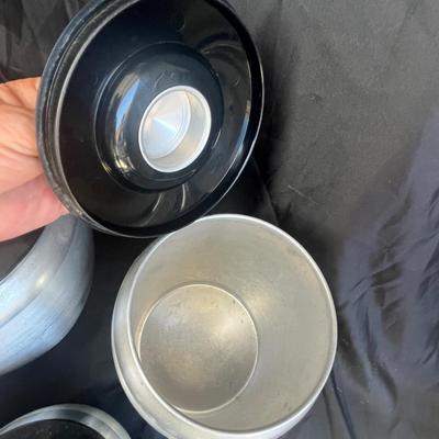Neat vintage aluminum canisters