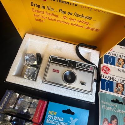 Kodak Camera & Lots of flash bulbs