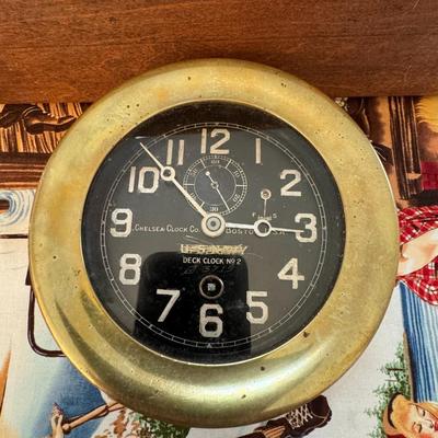 Chelsea Clock Co Maritime US Navy Deck Clock