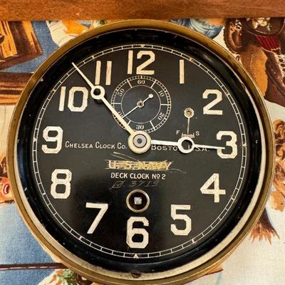 Chelsea Clock Co Maritime US Navy Deck Clock
