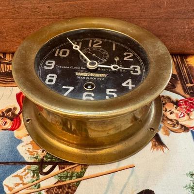 Chelsea Clock Co Maritime US Navy Deck Clock
