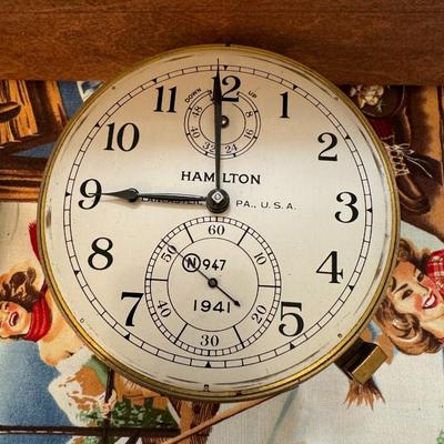 1941 Hamilton Chronometer US Navy ships clock #6