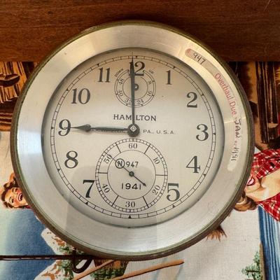 1941 Hamilton Chronometer US Navy ships clock #6