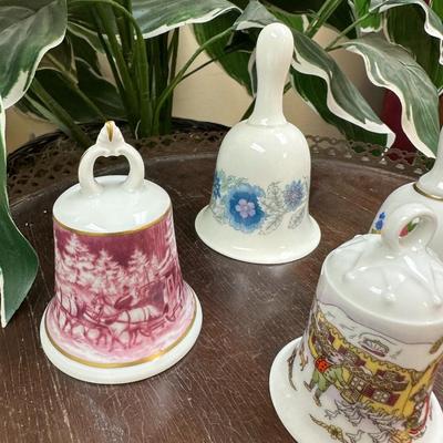 Collection of porcelain hand bells