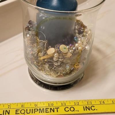 Candle with Jewelry