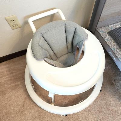 Lot #84 Coscco Fold Up Infant Bed/playpen and Baby walker - like new