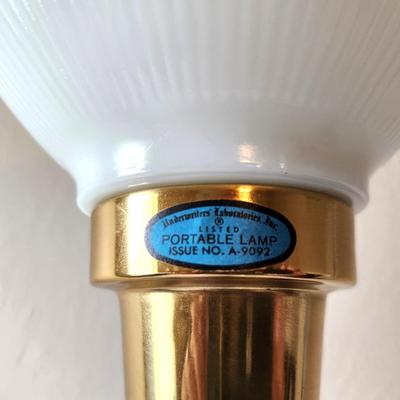 Lot #85 Vintage Torchiere Table Lamp - Underwriters Labratories - upscale