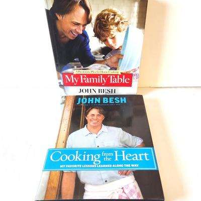 Lot #87L Lot of Two large Hardcover John Besh Cookbooks - both autographed