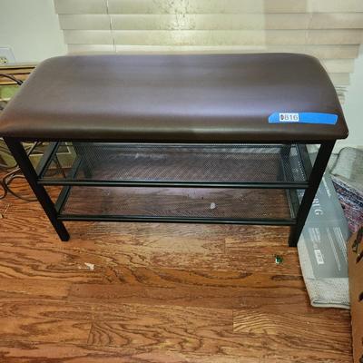 Bench seat with shoe storage below 31x13