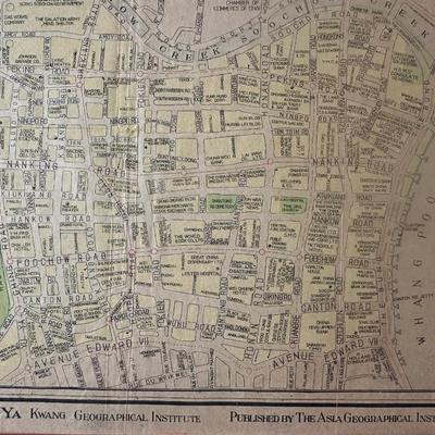 NEW MAP OF SHANGHAI - Pocket Edition, 1945