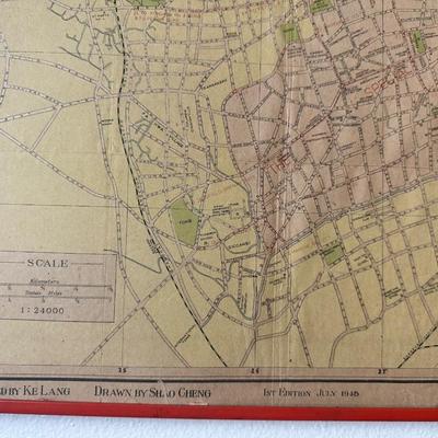 NEW MAP OF SHANGHAI - Pocket Edition, 1945