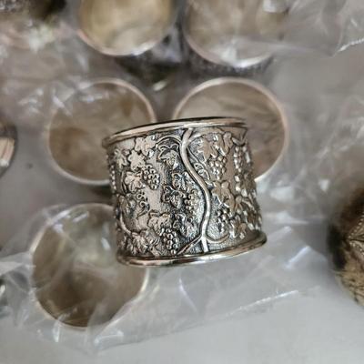 Collectable Lot 6 Cherub Napkin Rings Cherub Lighter Metal Plate Ornate Letter Holder