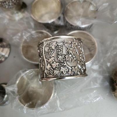 Collectable Lot 6 Cherub Napkin Rings Cherub Lighter Metal Plate Ornate Letter Holder