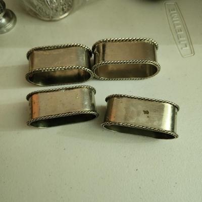 Collectable Lot 6 Cherub Napkin Rings Cherub Lighter Metal Plate Ornate Letter Holder