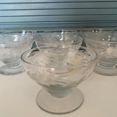 Set of 7 Vintage Gorham sherbet glasses
