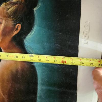 2 Vintage Nude Woman Oil on Velvet painting C.G. Jeng