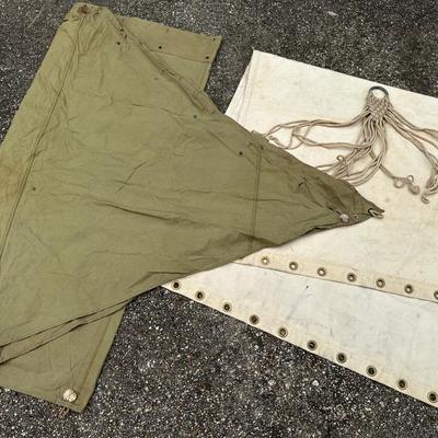 WWII Army Shelter Half Tent & Navy Hammock