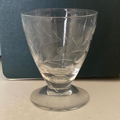 Set of 6 Gorham cut crystal etched Cordial glasses