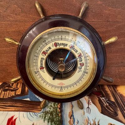 Atco German Barometer ships steering wheel