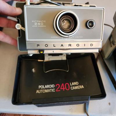 Vintage Camera Lot Polaroid 240 Model 80A Brownie Hawkeye