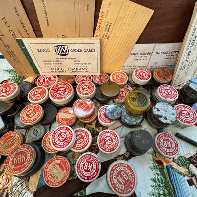Large lot of vintage watch part tins
