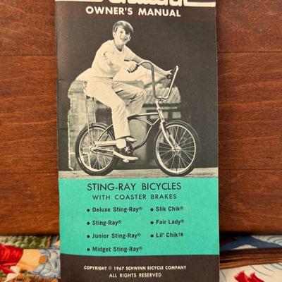 Schwinn Sting-Ray owners manual