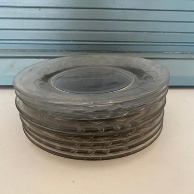 Set of 8 Vintage Gorham cut crystal salad plates