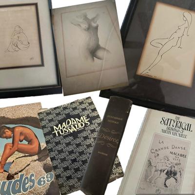 NUDE SILHOUETTE FRAMED ART, ADULT BOOKS & MORE