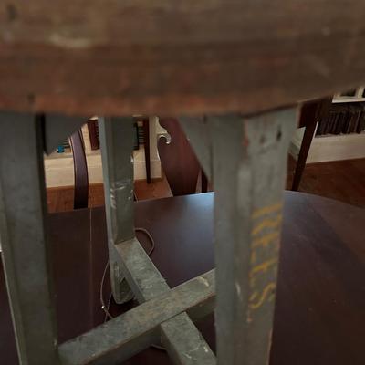 PRIMITIVE STOOL COLLECTIBLE HOUSEHOLD LOT