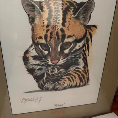 GUY COHELEACHE SIGNED CAT PRINT LOT
