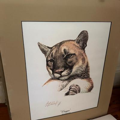 GUY COHELEACHE SIGNED CAT PRINT LOT