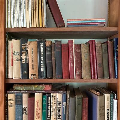 CONTENTS OF BOOKSHELF HUGE BOOK LOT
