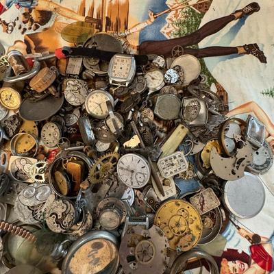 Large Antique watch lot - Steampunk bone yard - LOTS