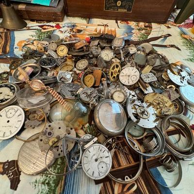 Large Antique watch lot - Steampunk bone yard - LOTS