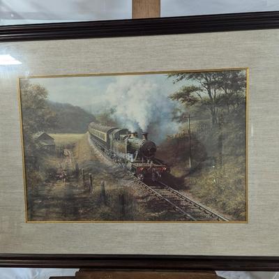 Framed Steam Engine Print