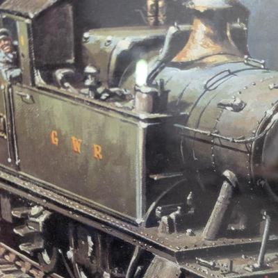 Framed Steam Engine Print