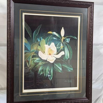 Framed Print "Southern Magnolia" Numbered & Signed By Jim Booth