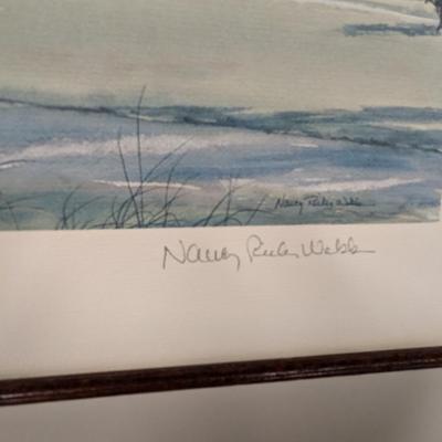 Unframed Print "Sullivan's Island Lighthouse & Coast Guard Station" Number & Signed By The Artist