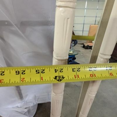 Vintage Faux Bamboo White Lacquered Mirror