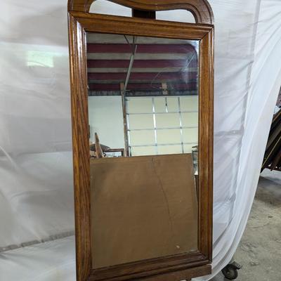 Vintage Wooden Framed Mirror