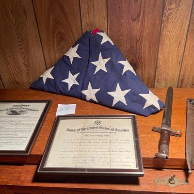 D33-Military Lot with flag
