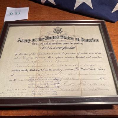 D33-Military Lot with flag