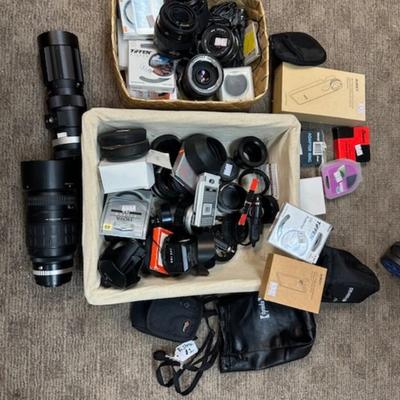 Lot of camera lens,filters and related items