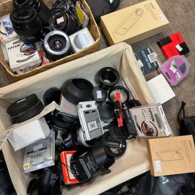 Lot of camera lens,filters and related items