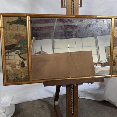 Asian Themed Faux Bamboo Wall Mirror