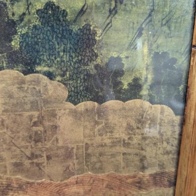 Asian Themed Faux Bamboo Wall Mirror