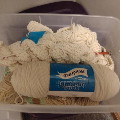 Collection of Yarn, Sewing Goods, and Patterns