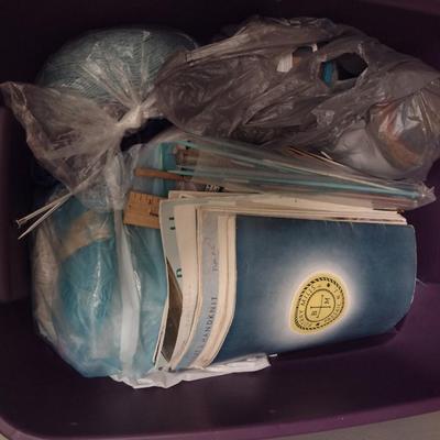 Collection of Yarn, Sewing Goods, and Patterns