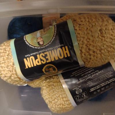 Collection of Yarn, Sewing Goods, and Patterns