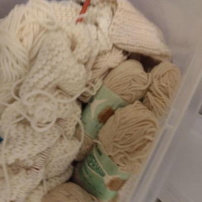 Collection of Yarn, Sewing Goods, and Patterns